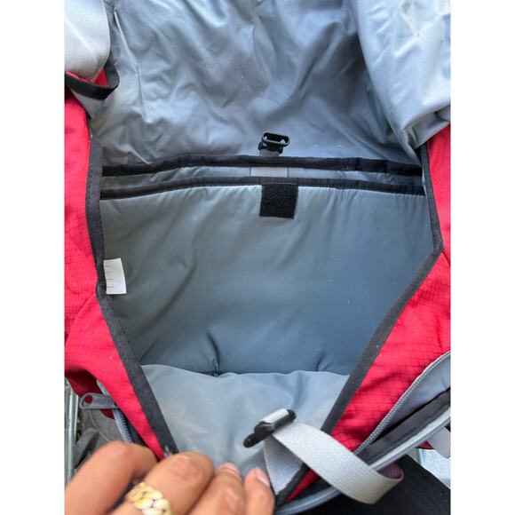 LL Bean Messenger Laptop Commuter Shoulder Bag Red Padded Organizer - Picture 4 of 7